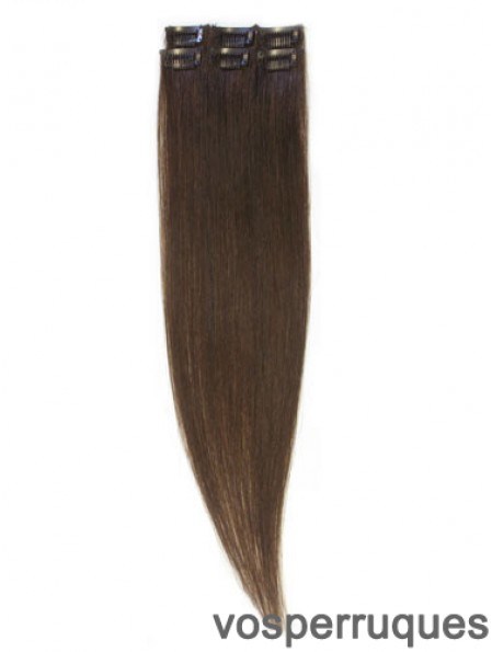 Pince à cheveux remy droite brune populaire dans les extensions de cheveux