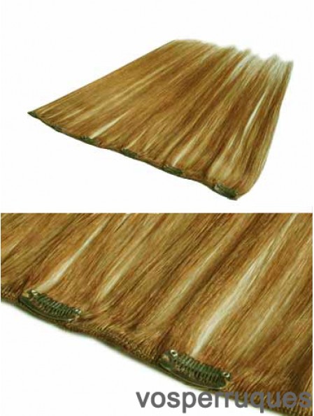 Remise Blonde Lisse Remy Clip De Cheveux Humains Dans Les Extensions De Cheveux