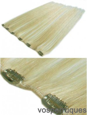 Pince à cheveux blonde remy droite conçue dans les extensions de cheveux