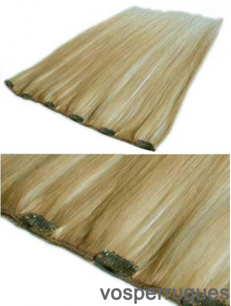 Sassy Blonde Straight Remy Hair Clip dans les extensions de cheveux