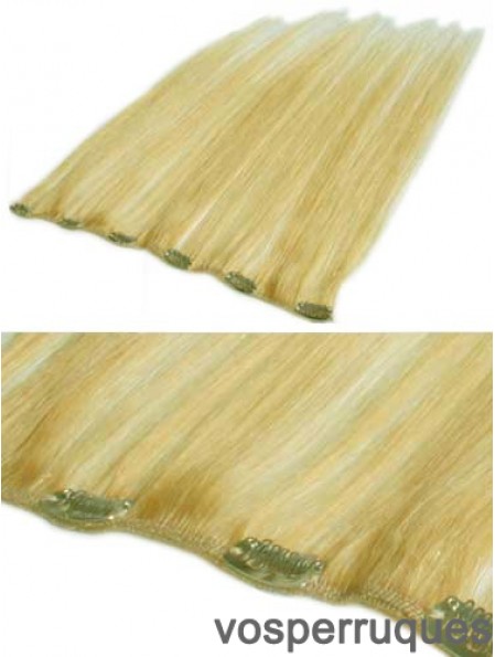 Pince à cheveux blonde remy droite abordable dans les extensions de cheveux