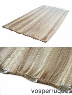 Agrafe de cheveux humains remy droite blonde pratique dans les extensions de cheveux