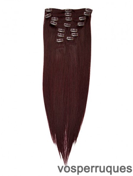 Pince à cheveux remy droite rouge à la mode dans les extensions de cheveux
