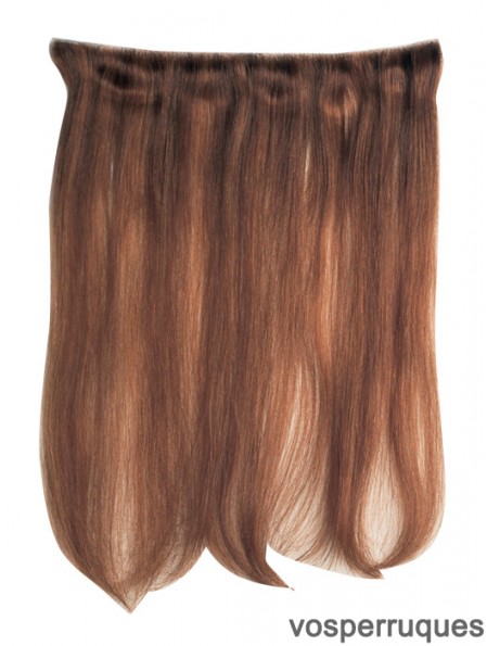 Extensions de trame confortables Auburn de cheveux humains Remy droits