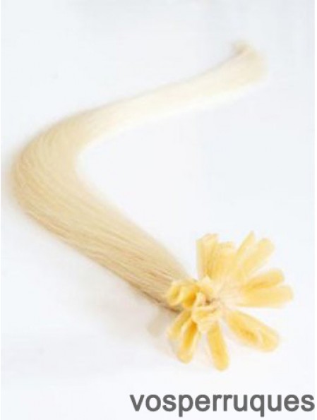 Extensions de cheveux blondes droites pour ongles / pointe U