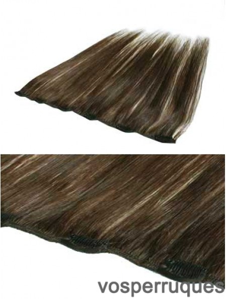 Pince à cheveux remy droite brune pratique dans les extensions de cheveux