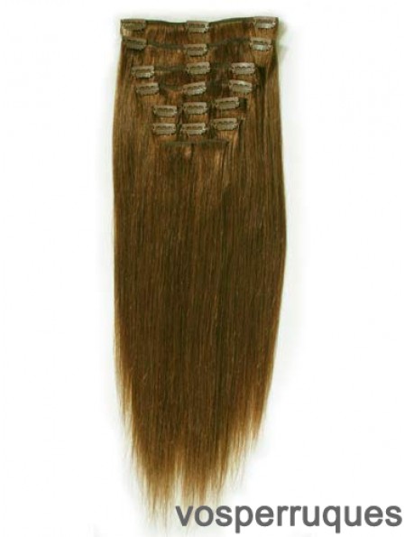 Pince à cheveux remy droite brune idéale dans les extensions de cheveux