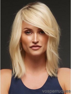 Blonde Layered Wavy 14  inchAcheter des perruques de cheveux humains