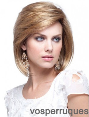 Cheveux humains Bob Perruques Longueur Chin Sans Capot Couleur Blonde Bobs Cut