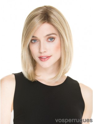 Bob coupe perruques femmes 100% attaché à la main couleur blonde longueur d'épaule