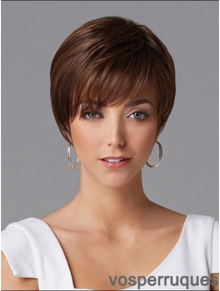 Perruques de cheveux pour les femmes Longueur courte Style droit Couleur Auburn