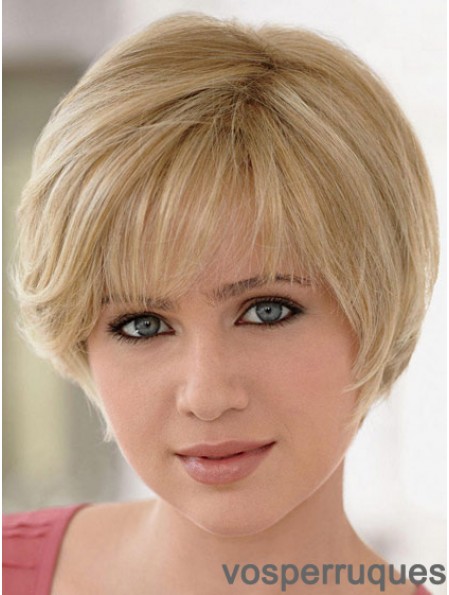 Lace Front Wigs UK Straight Style Blonde Color Layered Cut
