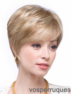 Perruques de cheveux humains blonds Couleur blonde Style droit en couches