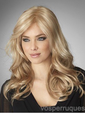 Acheter Long Blonde Lace Front Mono Perruques de cheveux humains et obtenir la livraison gratuite sur Vosperruques