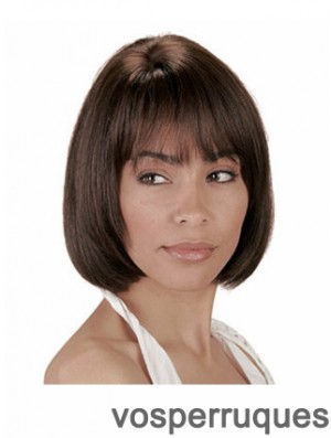 Bobs de cheveux humains Bobs coupe la longueur de menton de style droit