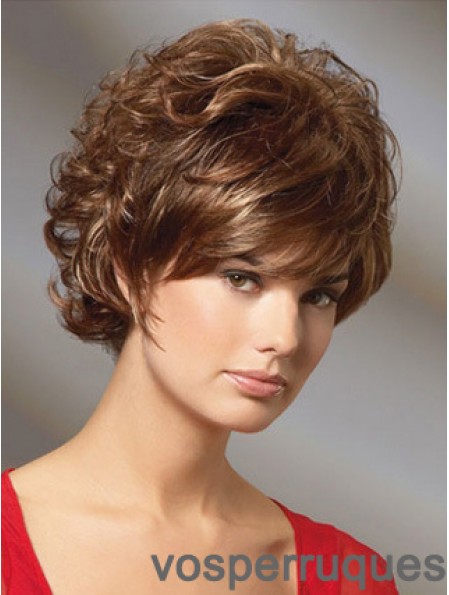 Curly Auburn magnifiques perruques classiques courtes
