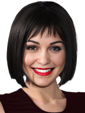 10 pouces coiffures noir menton longueur droite Bobs Jessie J perruques