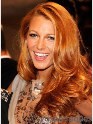 100% cheveux humains Blake Lively perruques Style ondulé pleine dentelle couleur recadrée