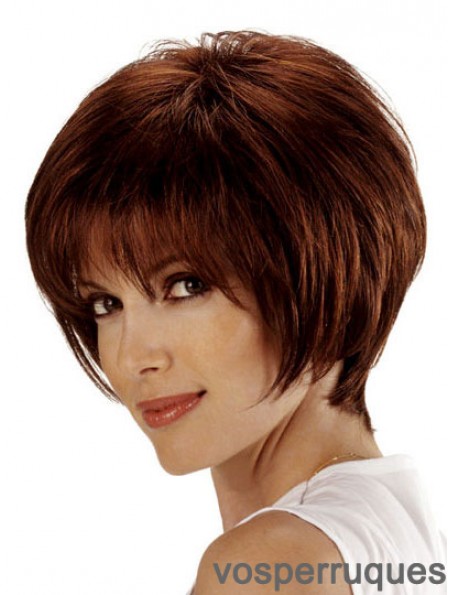 Bob Style Perruque Remy Human Lace Front Auburn Couleur Bobs Cut