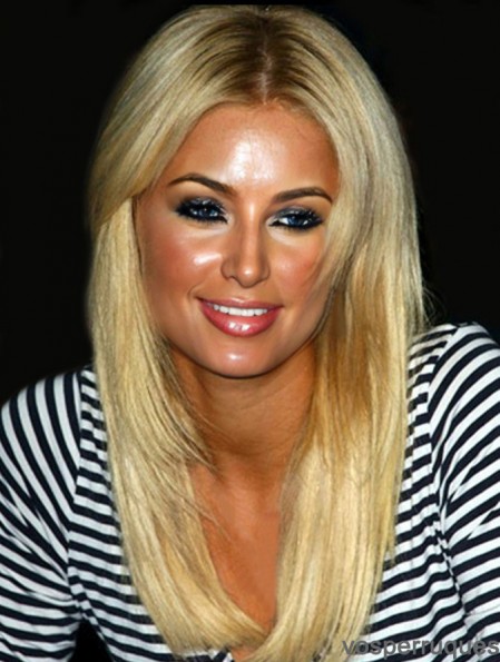 Paris Hilton Wig 100% Remy attaché couleur blonde humaine