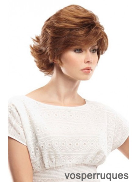 Bobs Short Auburn Wavy Soft Petite Perruques