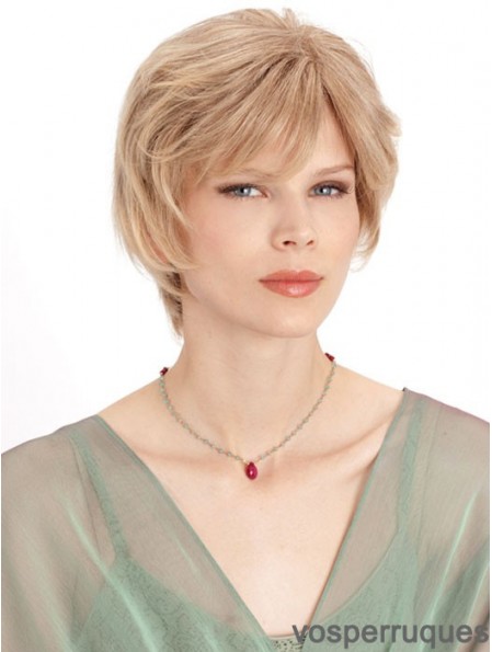 Monofilament Straight Layered Chin Longueur 8 pouces Perruques de cheveux humains incroyables