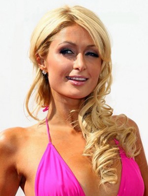 Lace Front Long Wavy Without Bangs Blonde convenable Paris Hilton Perruques