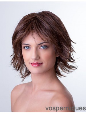 Auburn Bobs menton longueur 10  inchdroite Remy perruque de cheveux humains Mono perruque