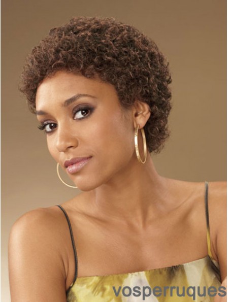 African Hair Curly Style Short Length Boycuts With Capless