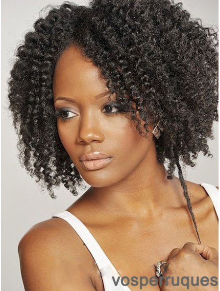 Perruques de cheveux humains afro-américains Longueur de menton brésilienne Style crépus