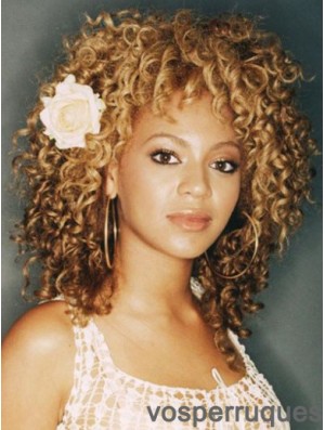 Blonde courte Kinky avec frange 14 pouces Beyonce perruques