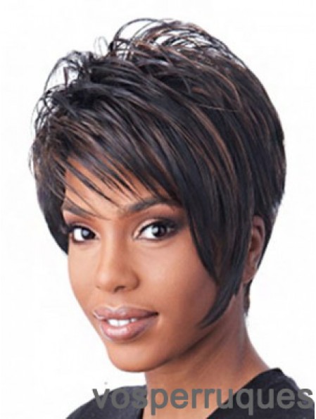 Cspless Black Short Straight Layered African American Hairstyles