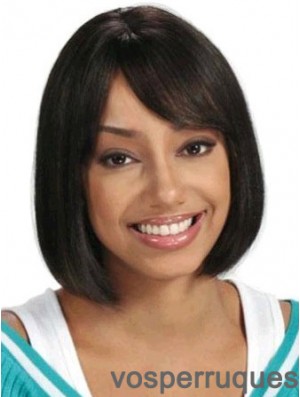 Perruques de cheveux courts Afro-américain Style droit Longueur de menton