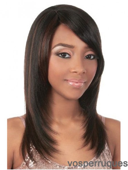 Perruques de cheveux humains bon marché Yaki capless Remy pour femme noire