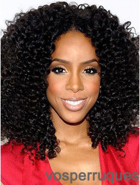 Conçu des perruques crépues de longueur d'épaule de 16 pouces pour les femmes noires