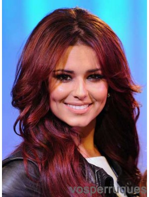 Cheryl Cole Style perruques couleur rouge longue longueur Style ondulé coupe en couches
