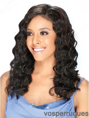 Brésilienne de cheveux humains avant de lacet perruques couleur noire longue longueur