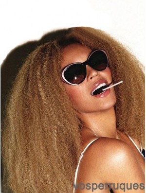 Blonde longue crépue sans frange avant de lacet perruques Beyonce de 16 pouces