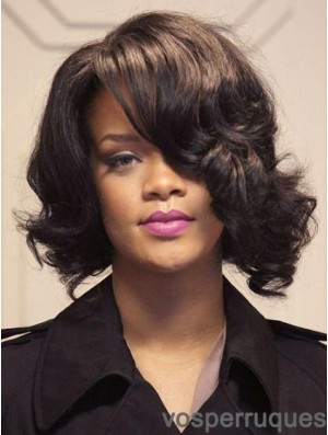 Perruques Rihanna Lace Front Ondulées Brunes Ondulées