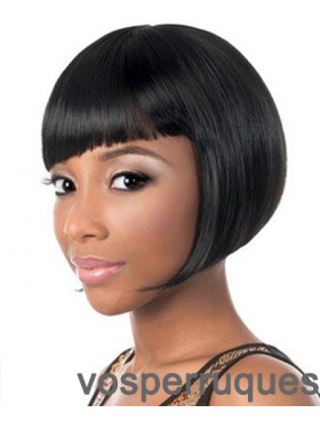 Perruques afro-américaines courtes noires Yaki Bobs