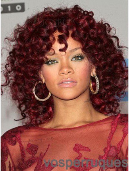 Rouge 14 pouces capless afro-américain bouclés Bob perruques pour les femmes noires