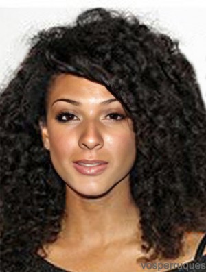 Full Lace Indian Remy Black Wink Kinky Curly Hair Wigs