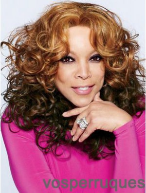 Without Bangs Curly Ombre/2 Tone 18 inch Fashionable Wendy Williams Wigs