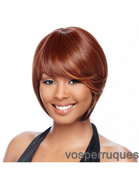 Court Auburn Straight Bobs Meilleures perruques afro-américaines