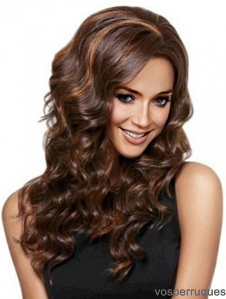 Wavy With Bangs Lace Front Best 26 pouces Auburn longues perruques