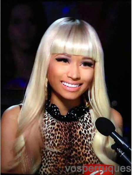 24 pouces blonde ondulée avec des franges longues perruques incroyables de Nicki Minaj