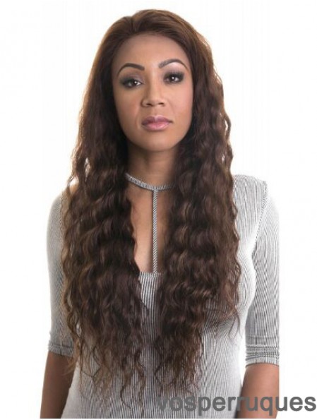 Ondulé 22 pouces Lace Front Brown Afro-américain Coiffures