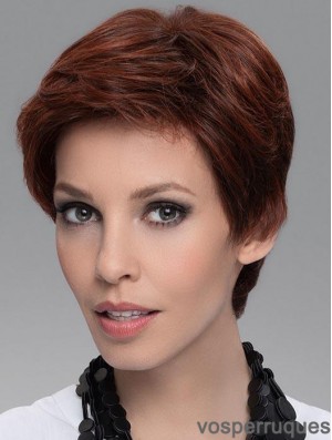 4 inch Straight Durable Boycuts 100% Hand-tied Synthetic Wigs