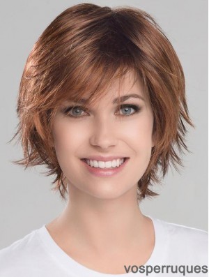 Auburn Beautiful Wavy Short Synthetic Bob Perruques