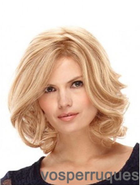 Monofilament synthétique ondulé pour dames, épaule blonde en couches de 14 po